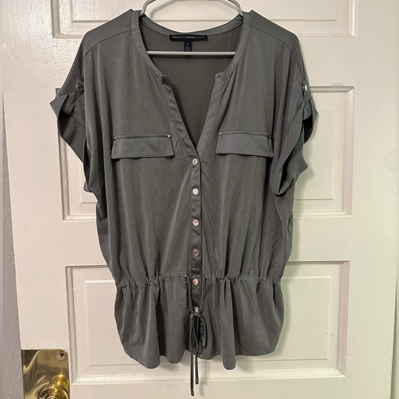Olive green WHBM blouse - Picture 1 of 5